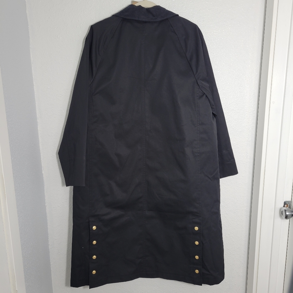 J Crew Long Barn Jacket in Waxed Cotton Twill XL Coat $358 Retail NWT - Picture 9 of 16